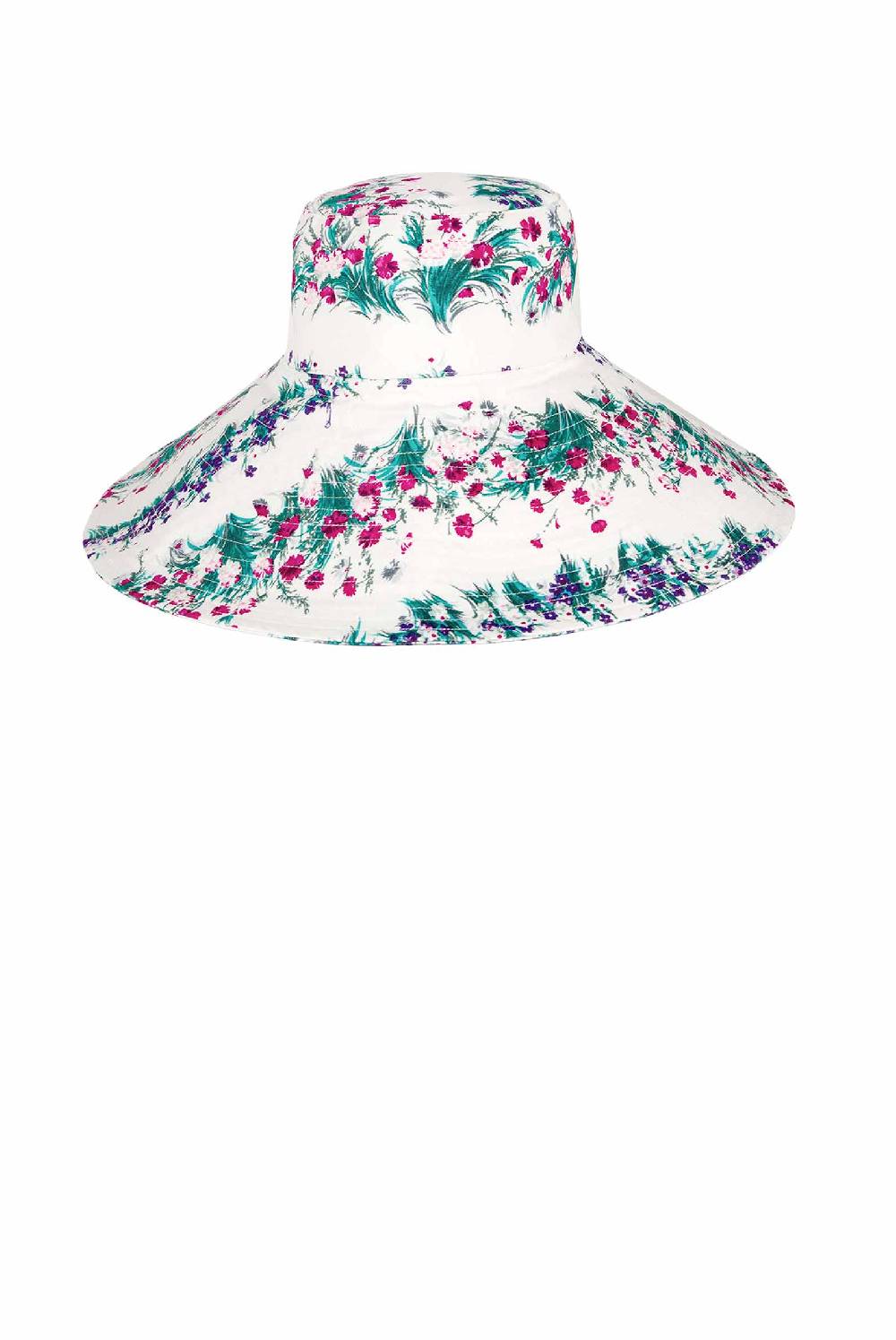 Luisa Beccaria Cappello in cotone floreale Fino Al -60%