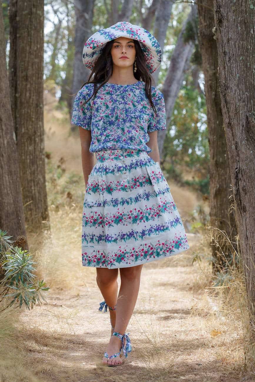 Luisa Beccaria Cappello in cotone floreale Fino Al -60%