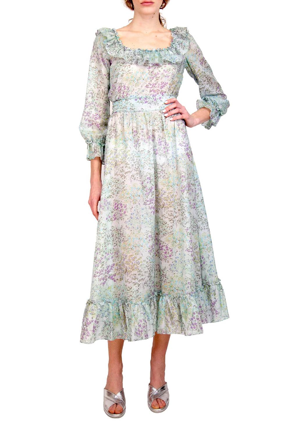 Luisa Beccaria Top in cotone stampato floreale Outlet