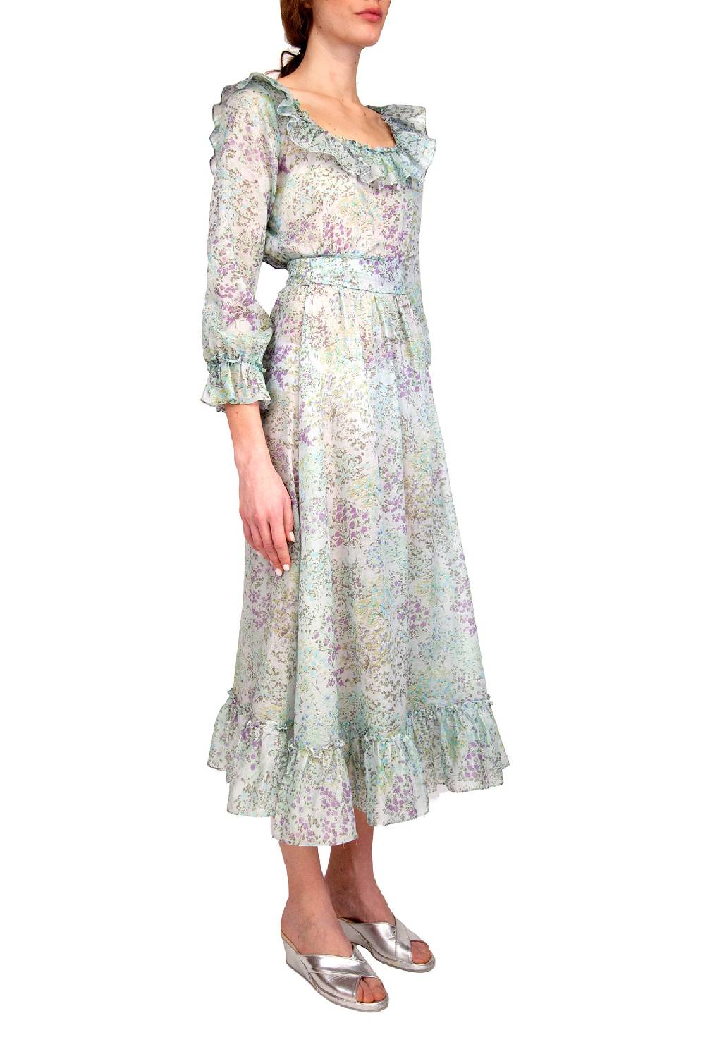 Luisa Beccaria Top in cotone stampato floreale Outlet