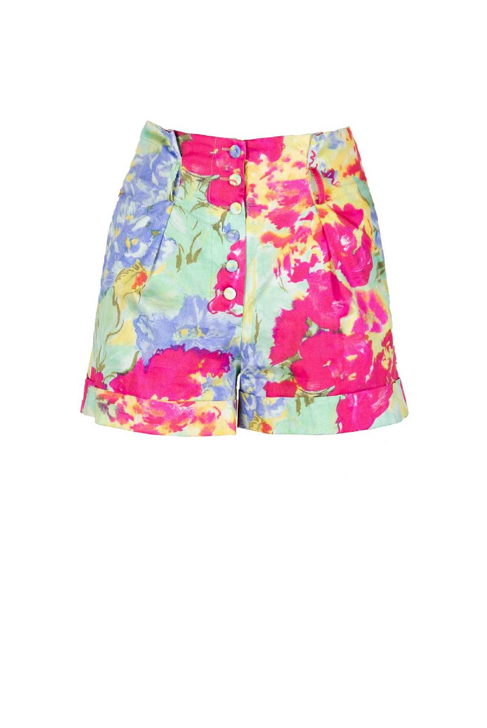 Luisa Beccaria Shorts in cotone a fiori astratti In Saldo