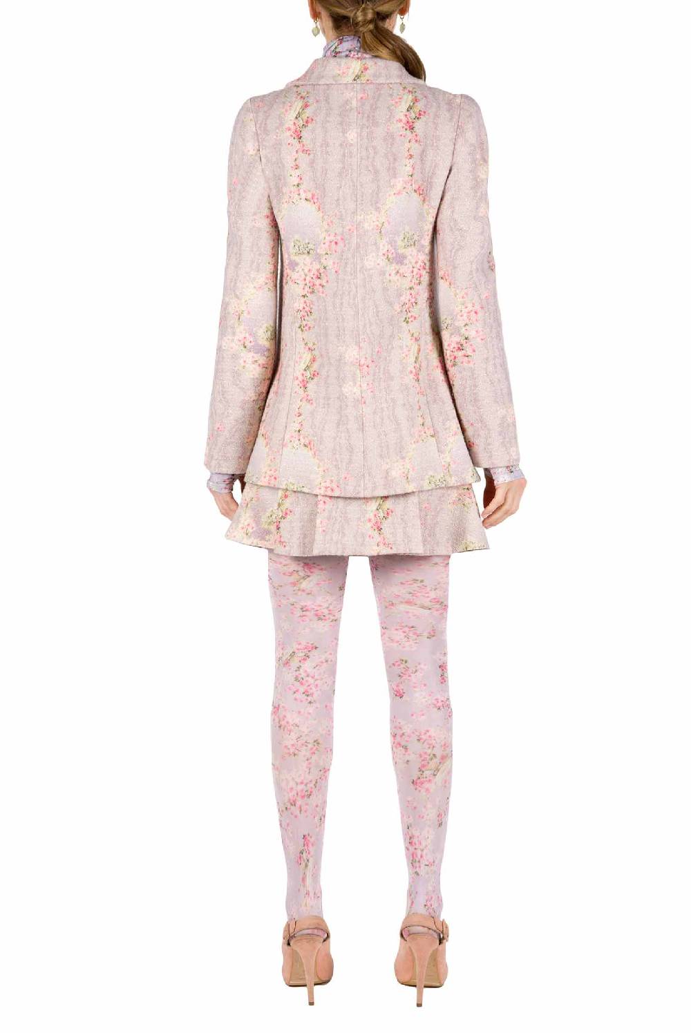 Luisa Beccaria Giacca Circle Of Roses stampata in lana Moda