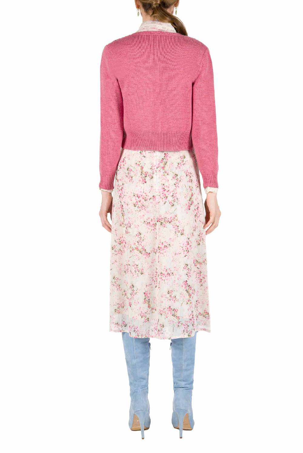 Luisa Beccaria Cardigan in maglia a trecce con bottoni Grande vendita