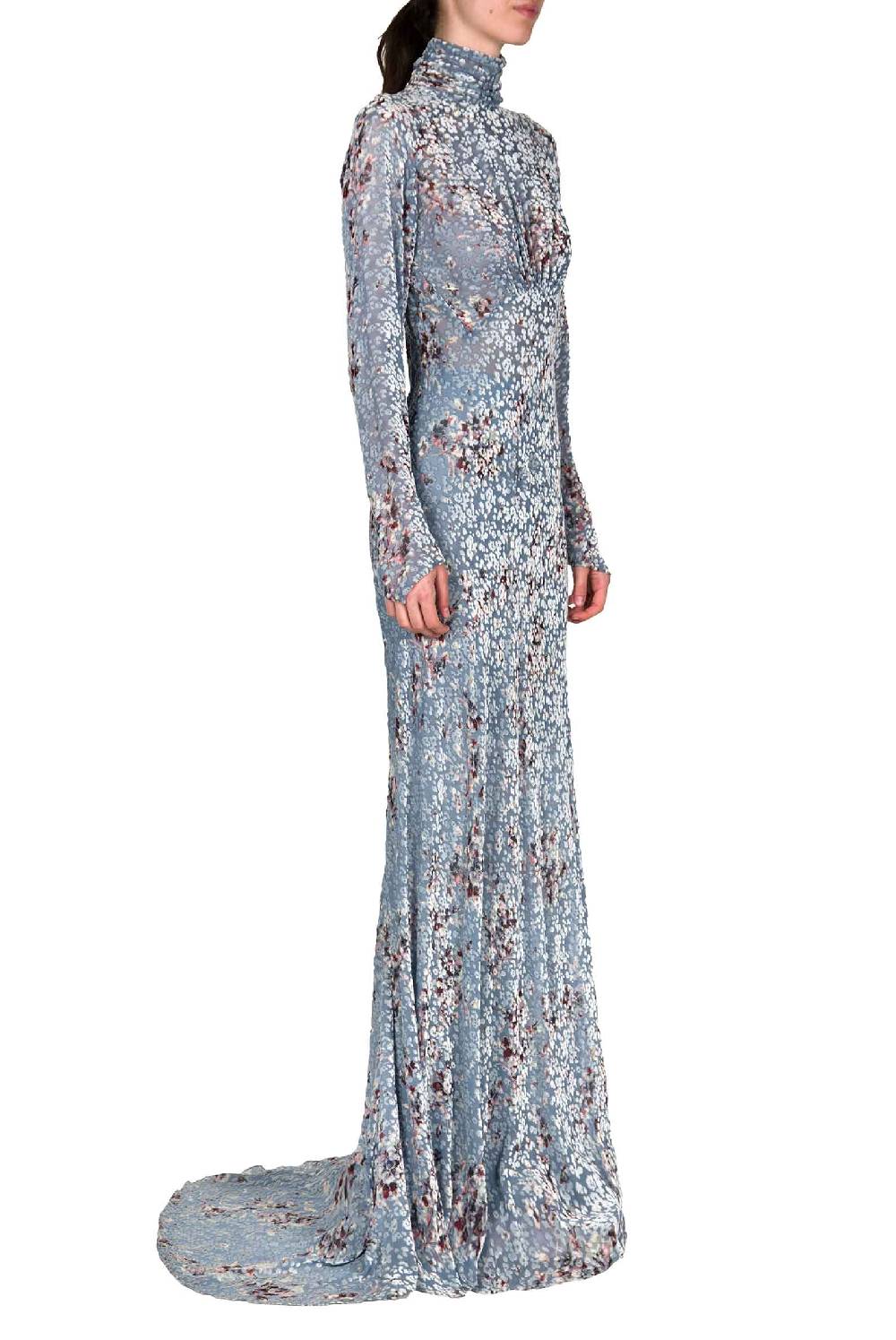 Luisa Beccaria Maxi abito Dèvorè stampato Flower Storm Lightning offer