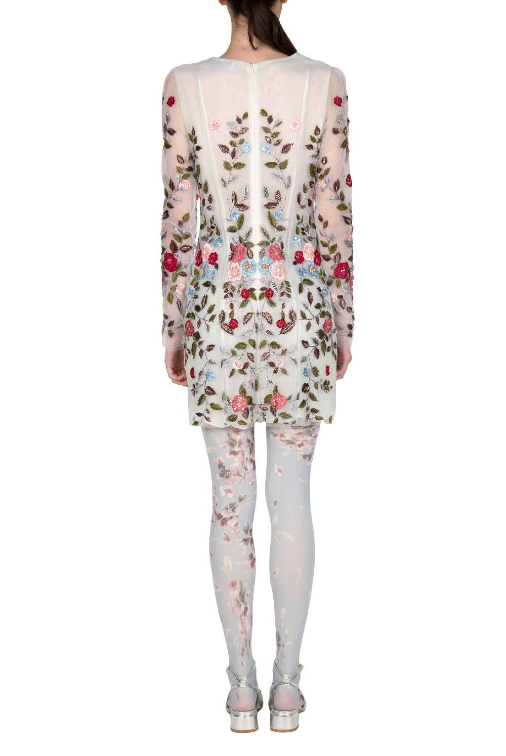 Luisa Beccaria Mini abito in tulle ricamato a fiori Nuovi prodotti