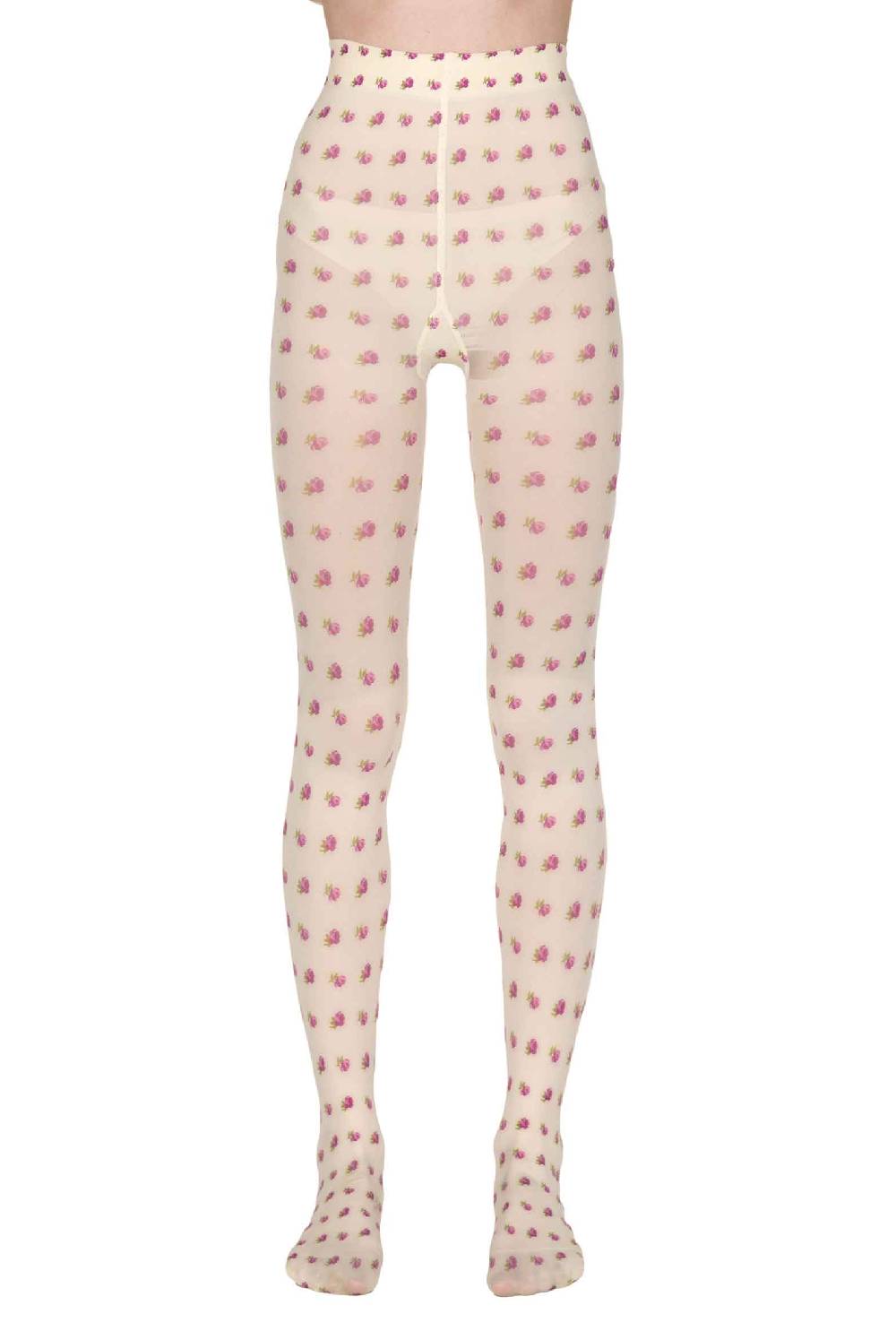Luisa Beccaria Collant Vintage Buds Crema Sconti VIP