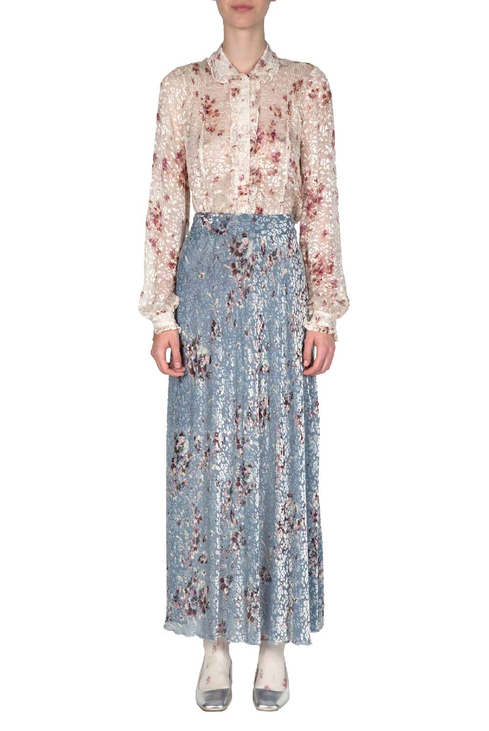 Luisa Beccaria Camicia Dèvorè Stampa Flower Storm Prezzo basso