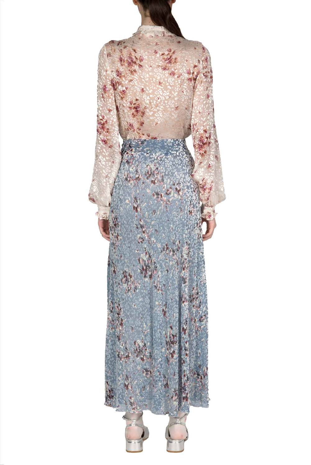 Luisa Beccaria Camicia Dèvorè Stampa Flower Storm Prezzo basso
