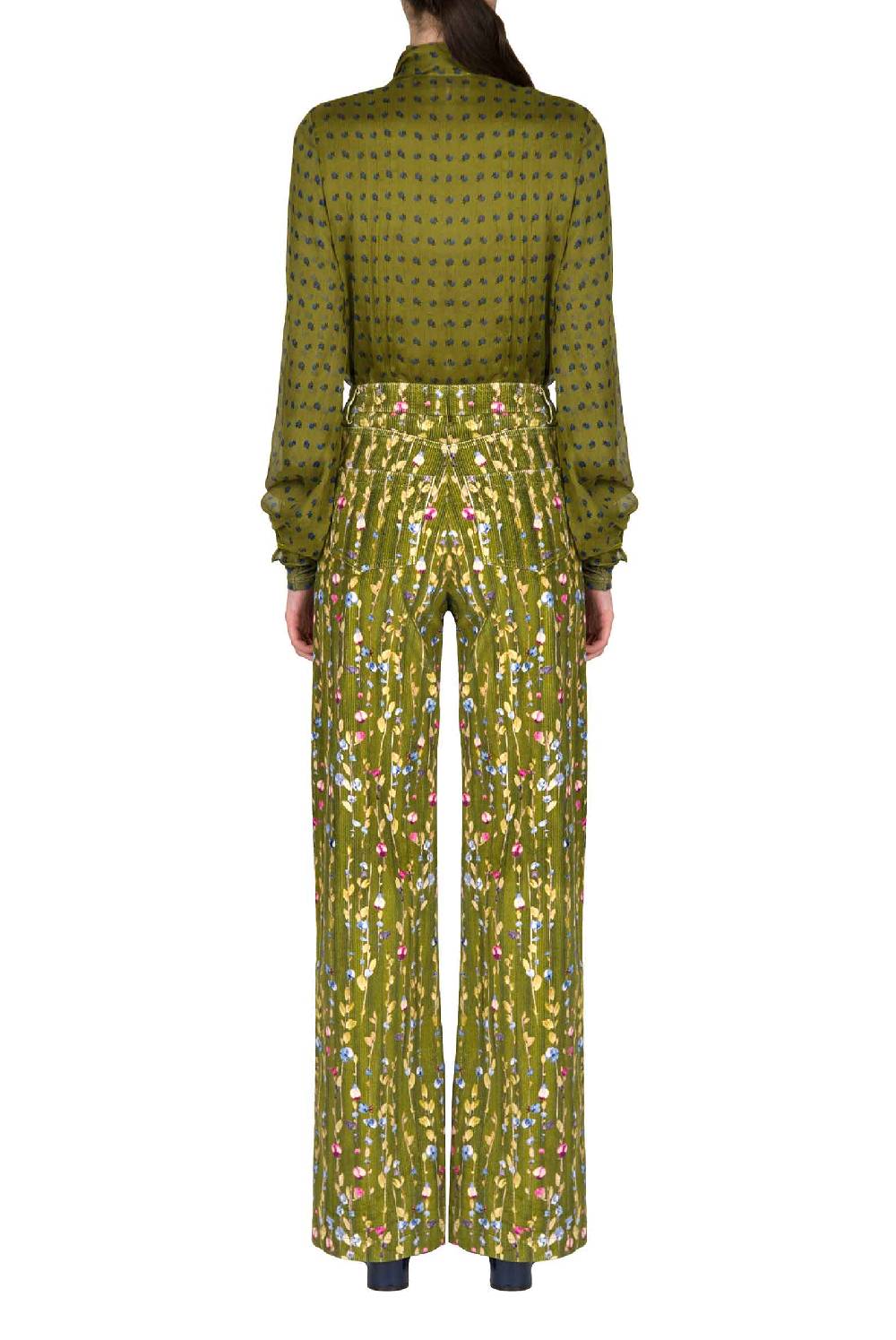 Luisa Beccaria Camicia in creponne di chiffon vintage Buds con dettaglio fiocco Latest stili