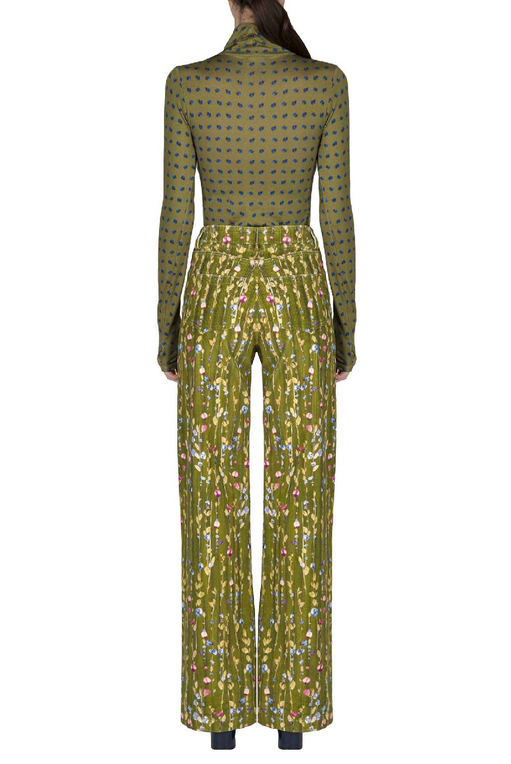 Luisa Beccaria Dolcevita in jersey verde Vintage Buds Promozione temporanea