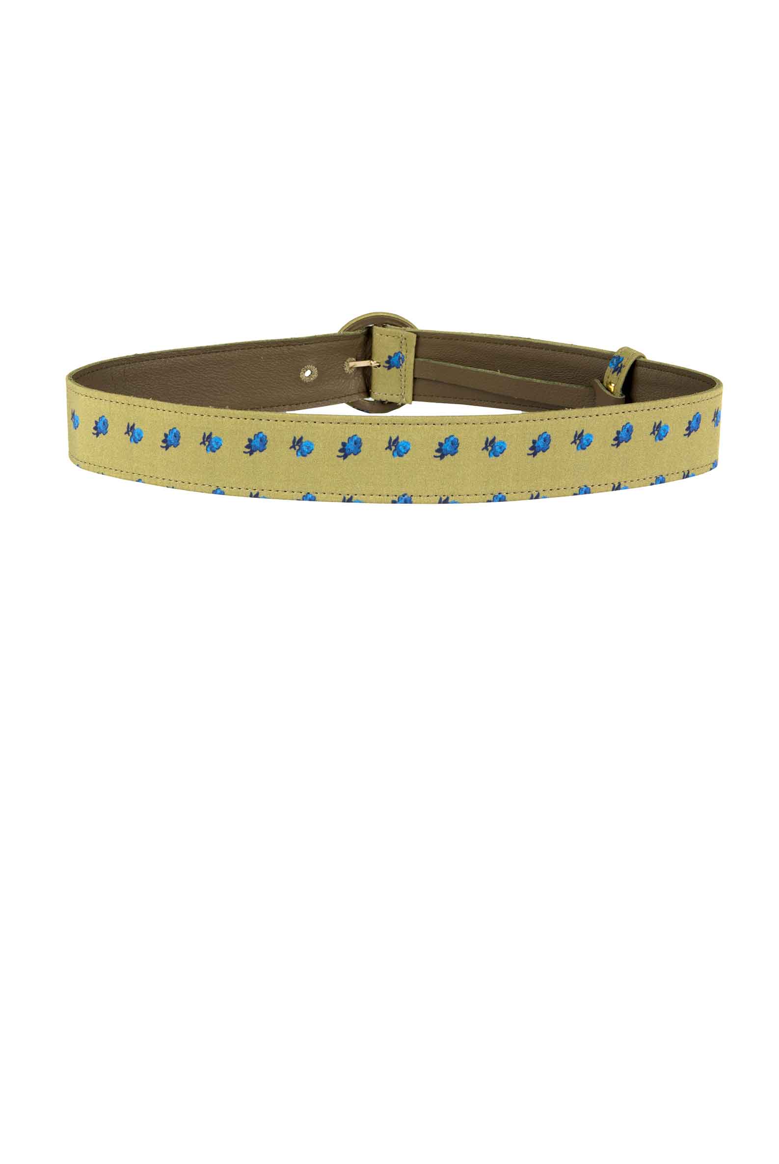 Luisa Beccaria Cintura in cotone stampato con boccioli vintage Fino al 50% di sconto