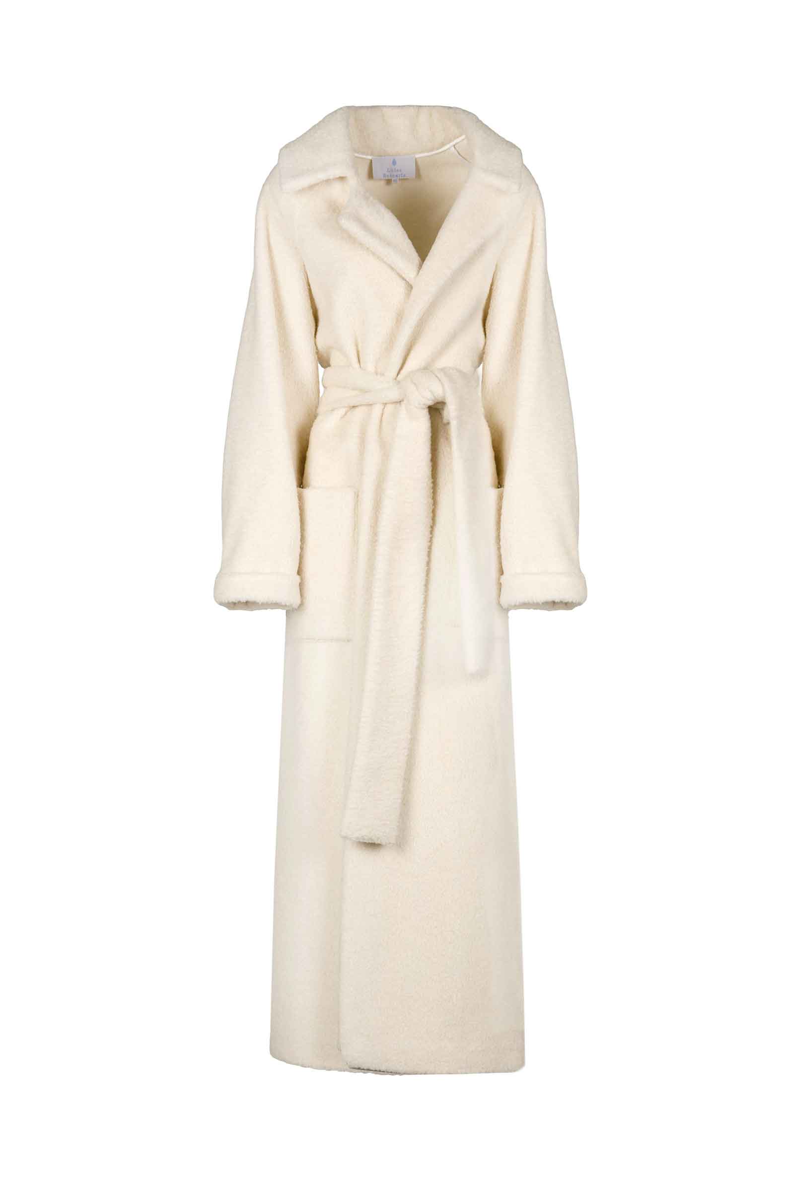 Luisa Beccaria Maxi cappotto in lana bianca Only for today