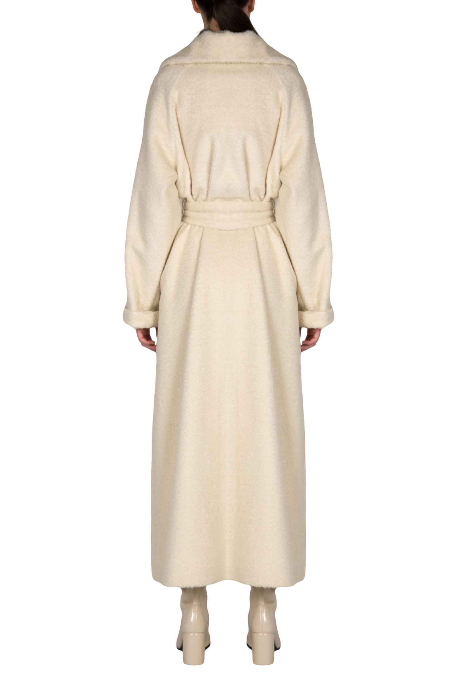 Luisa Beccaria Maxi cappotto in lana bianca Only for today