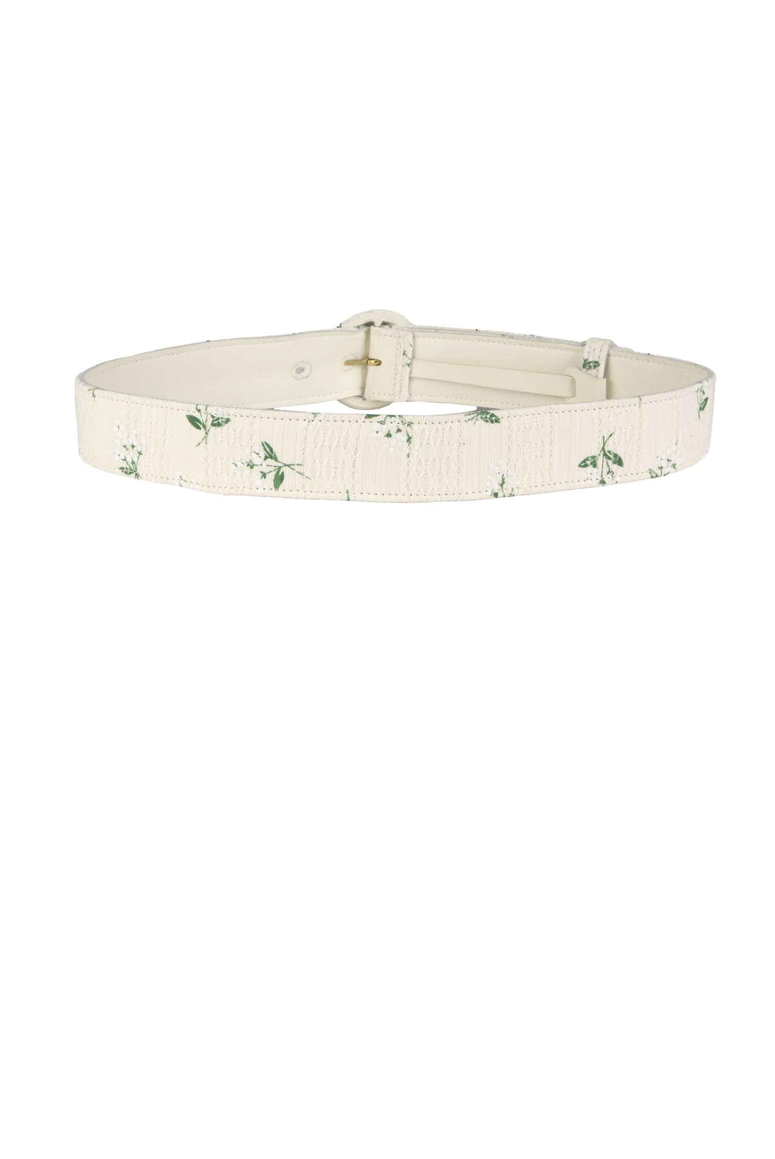 Luisa Beccaria Cintura in jacquard con fiori stampati in cotone Sostegno trimestrale