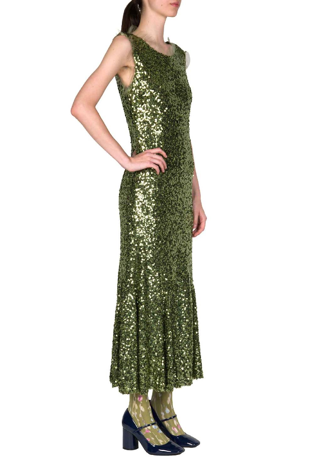 Luisa Beccaria Abito senza maniche con paillettes Fino al 55% di sconto