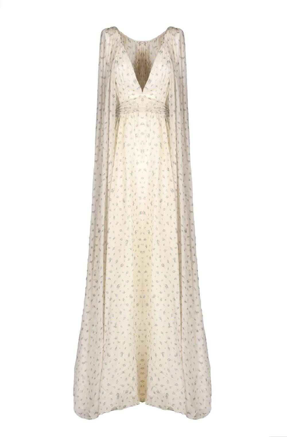 Luisa Beccaria Abito da sposa Winter Garden in georgette effetto mantella con scollo a V Limitato a 3 giorni