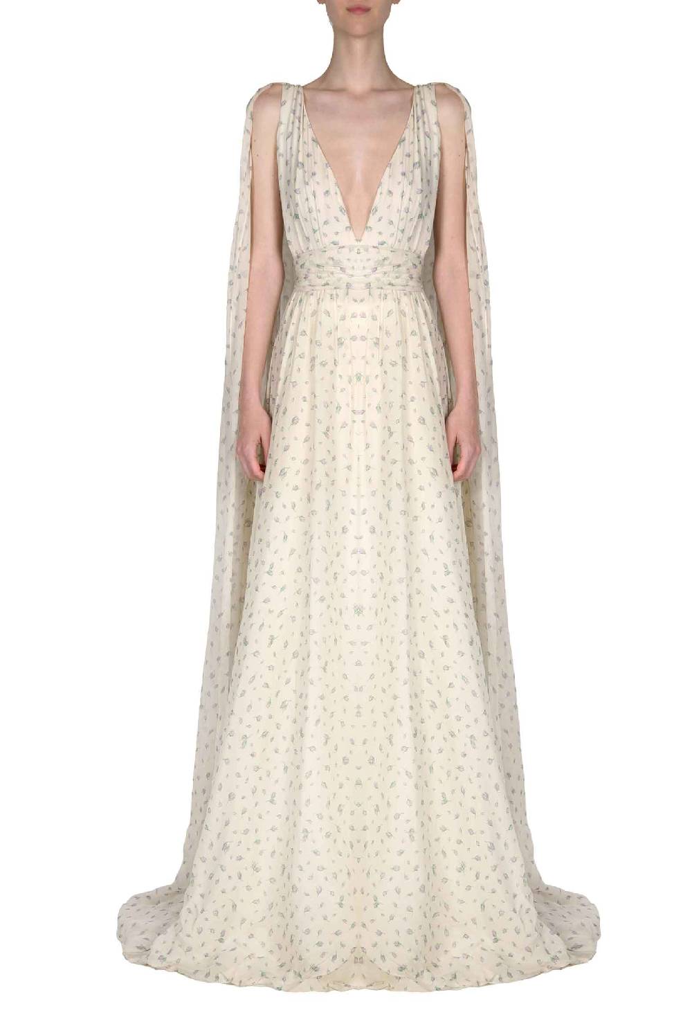 Luisa Beccaria Abito da sposa Winter Garden in georgette effetto mantella con scollo a V Limitato a 3 giorni