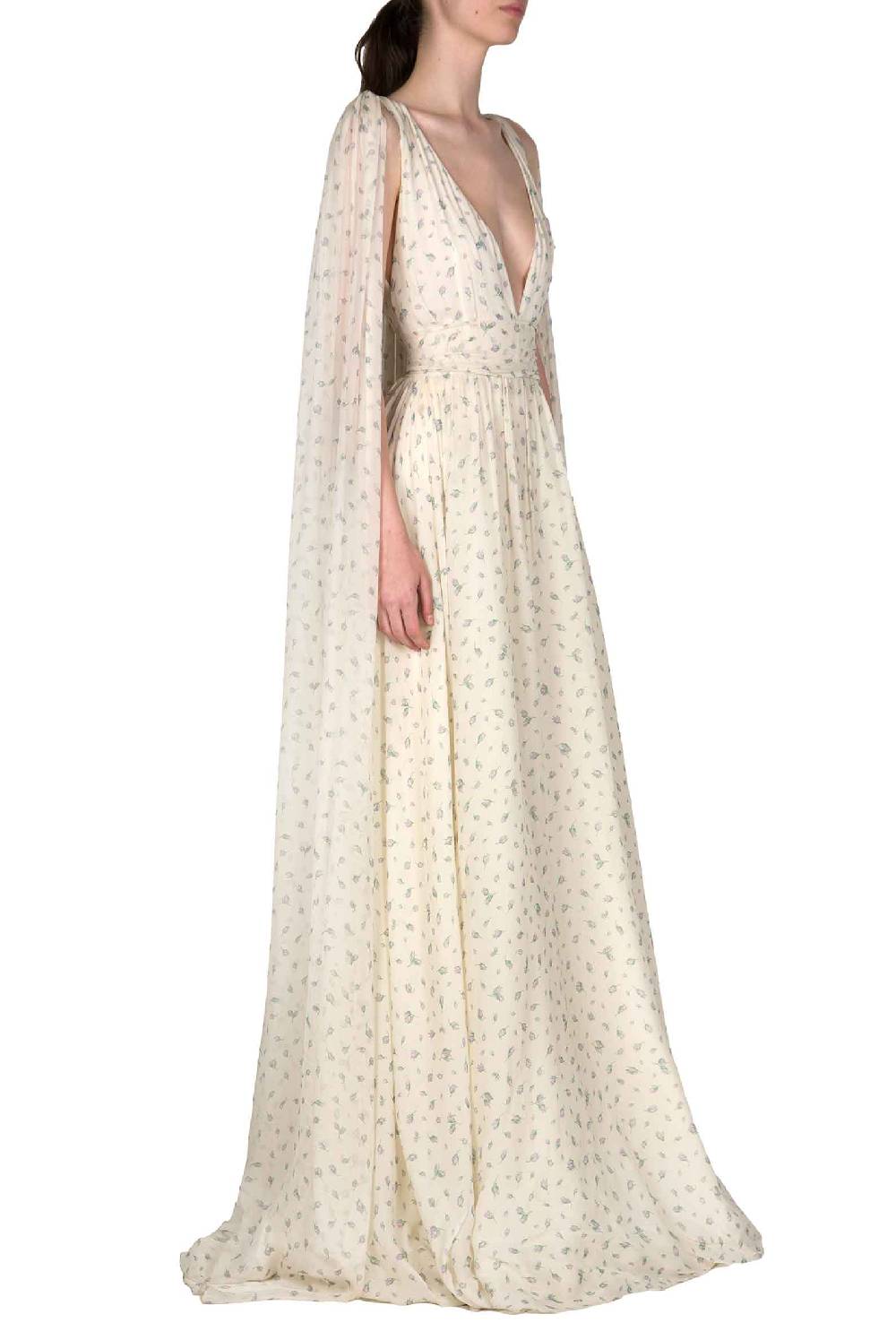 Luisa Beccaria Abito da sposa Winter Garden in georgette effetto mantella con scollo a V Limitato a 3 giorni