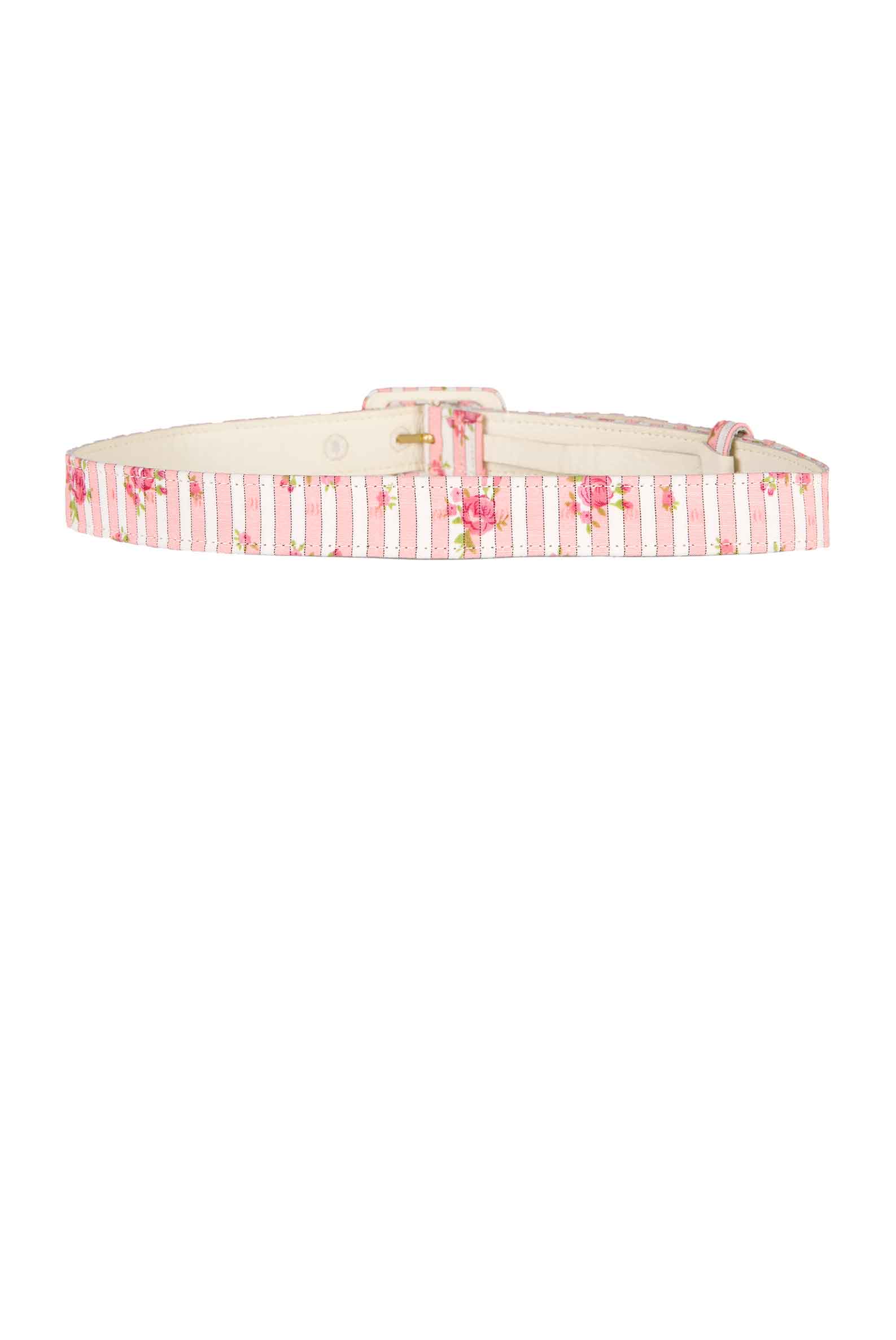 Luisa Beccaria Cintura rosa con rose a righe 2025