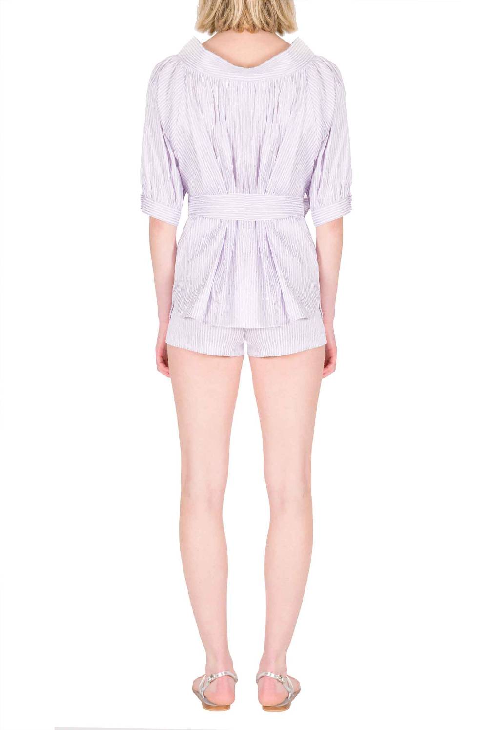 Luisa Beccaria Camicia oversize in cotone a righe Soddisfazione Garantita