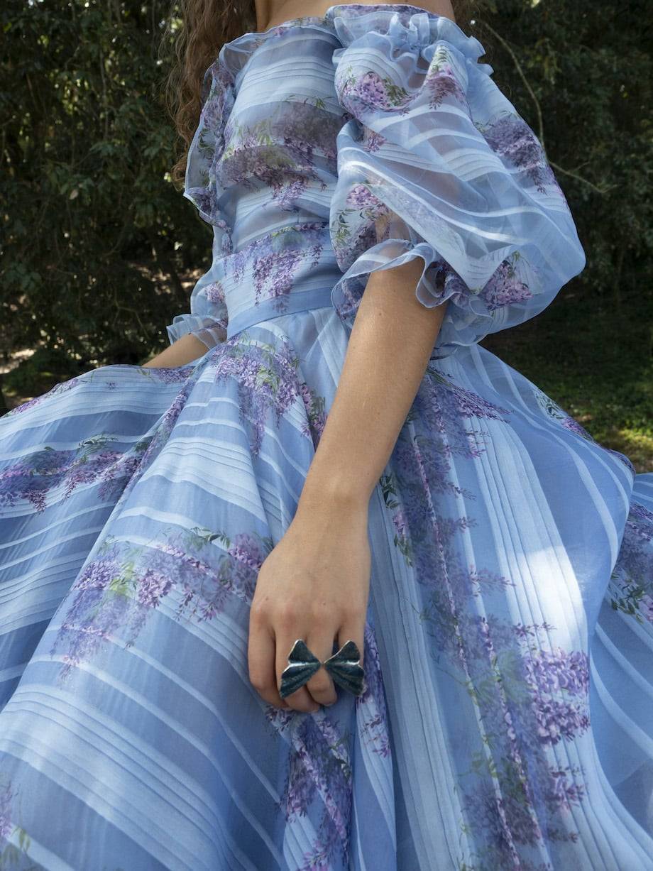 Luisa Beccaria Gonna in organza stampata Qualità Garantita