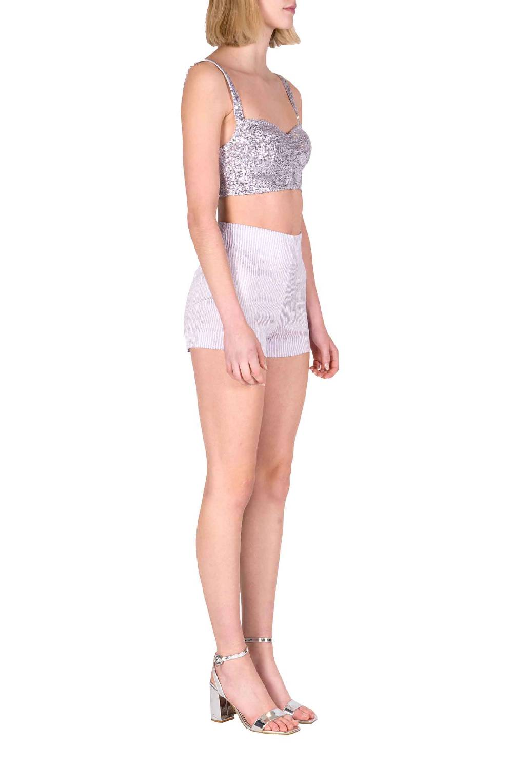 Luisa Beccaria Shorts in cotone a righe Negozi Online
