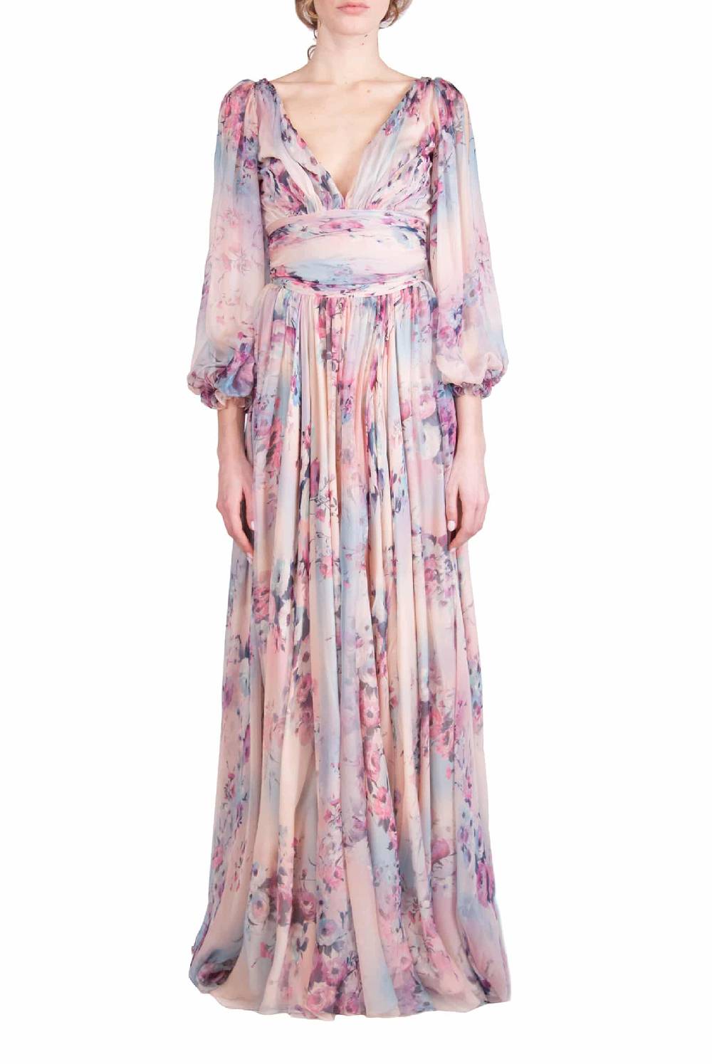Luisa Beccaria Abito in chiffon stampato di Lucrezia Prezzo Ridotto