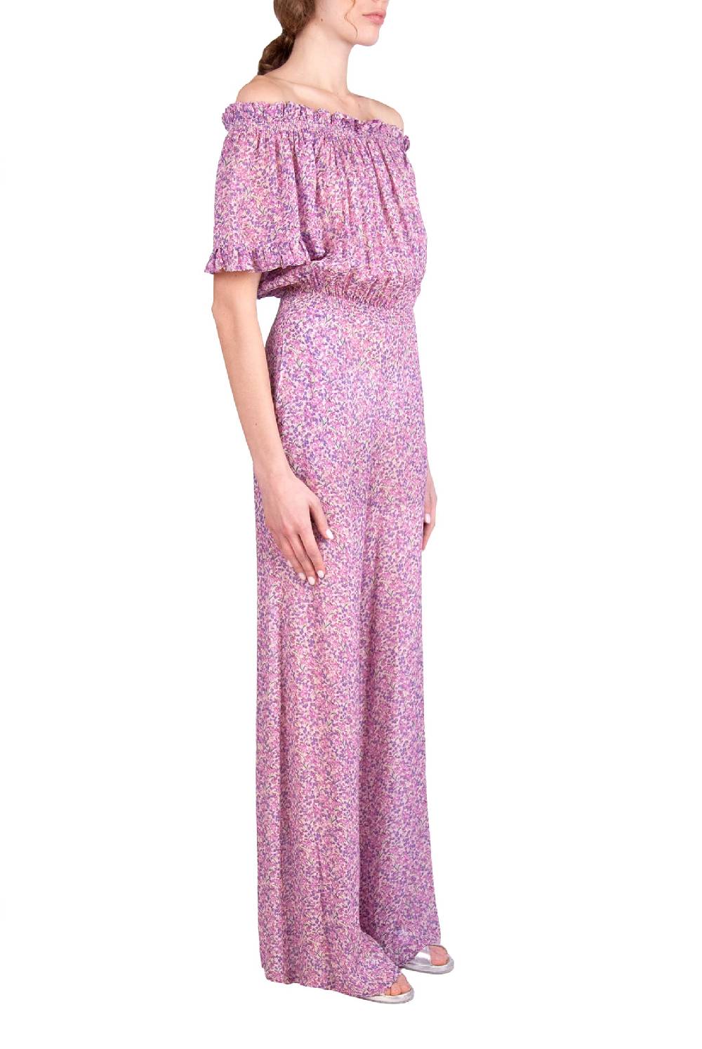 Luisa Beccaria Tuta in georgette con stampa floreale Sottocosto