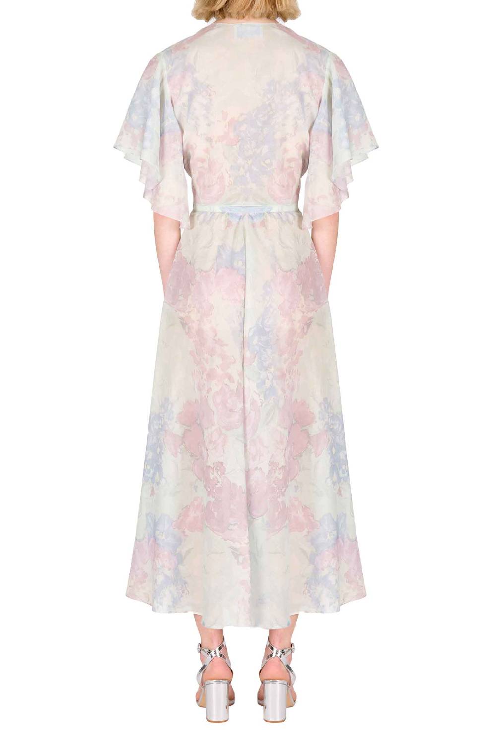 Luisa Beccaria Top con volant e fiocco in fiori astratti Latest fashion