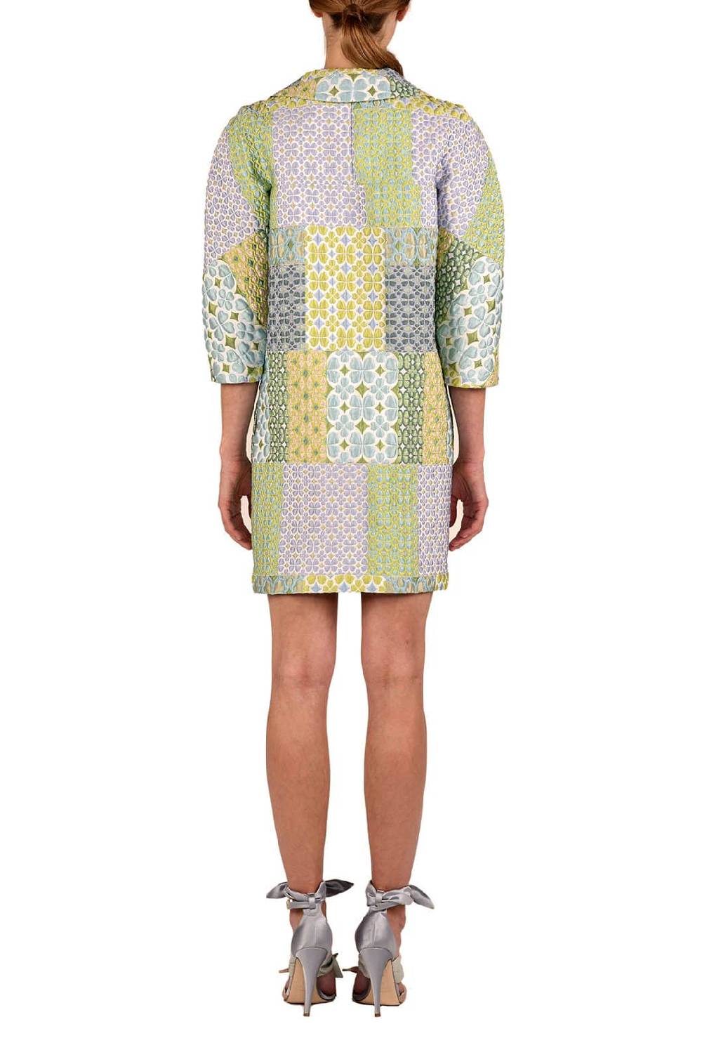 Luisa Beccaria Cappotto in broccato patchwork Liquidazione