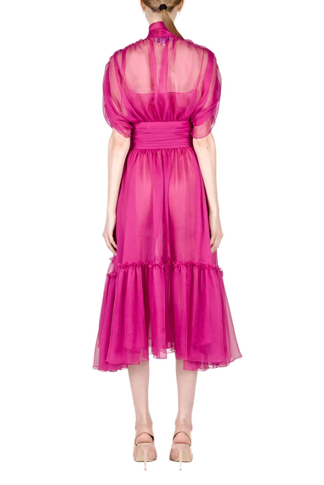 Luisa Beccaria Abito midi Charlotte in chiffon Rilascio limitato