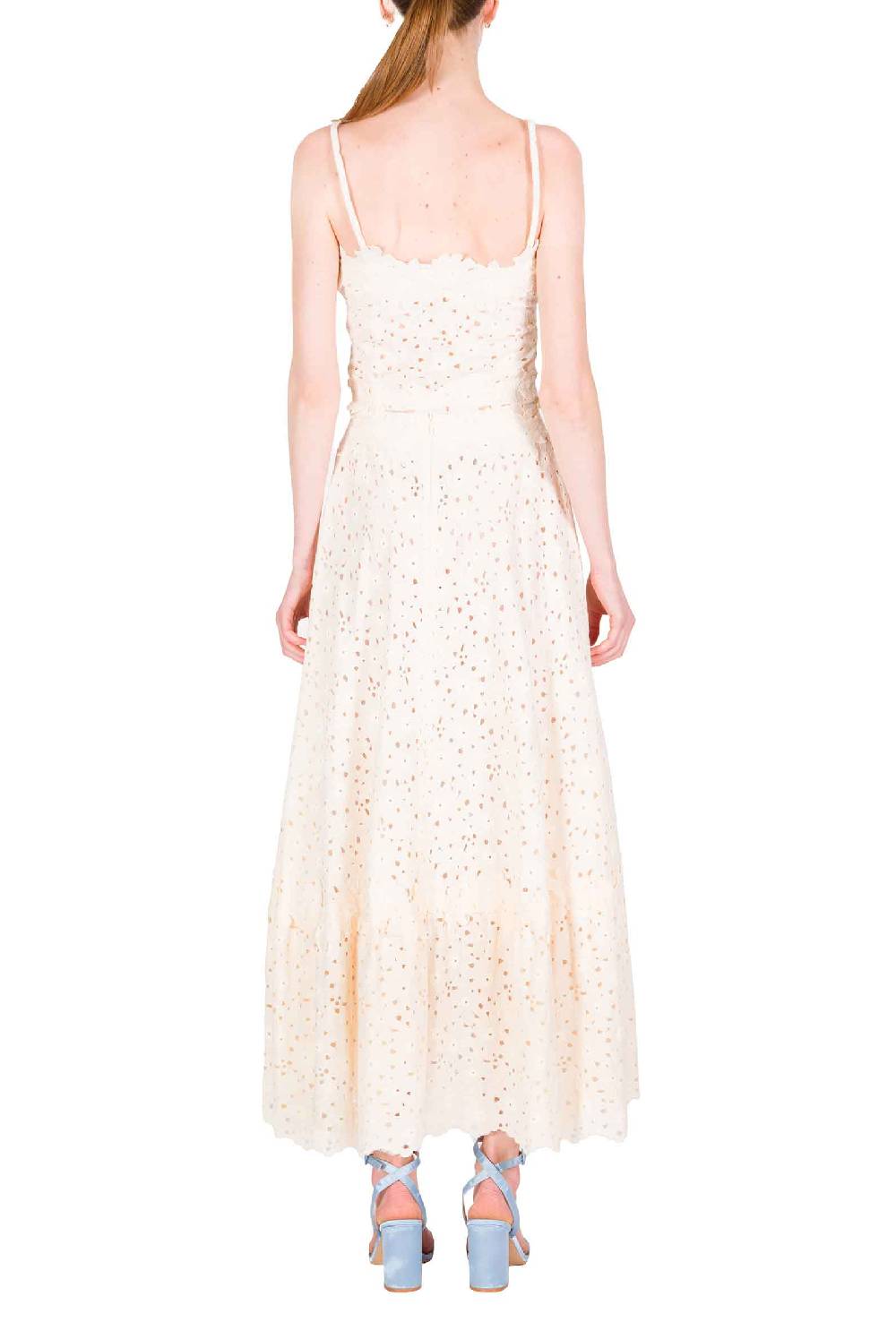 Luisa Beccaria Top con spalline sottili in pizzo floreale Latest stili