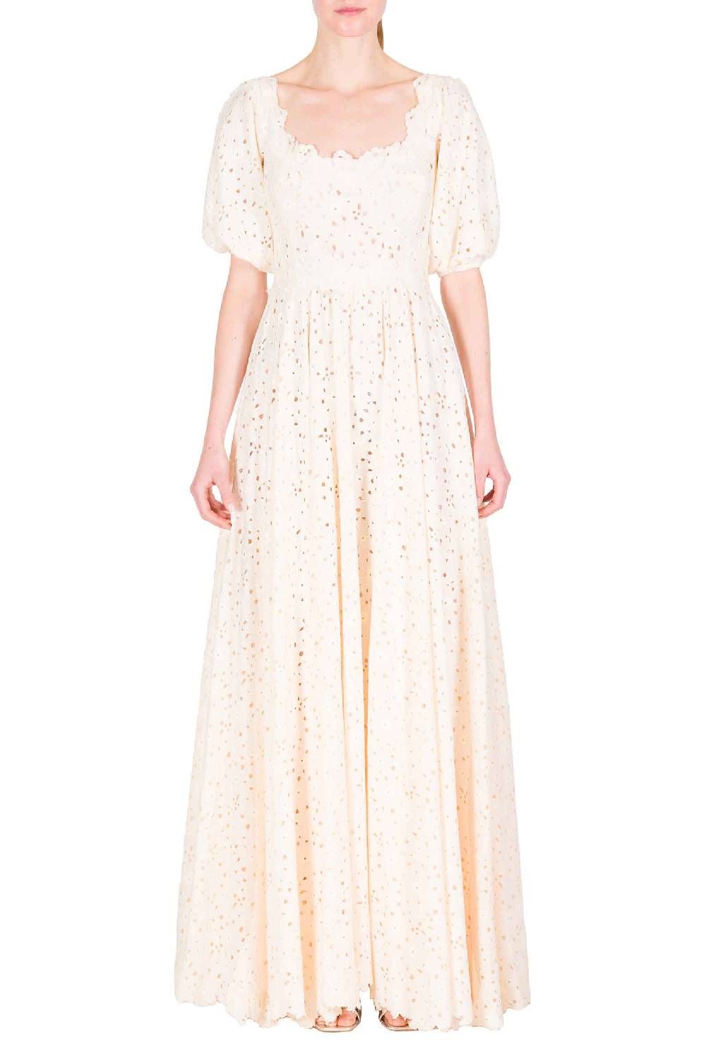 Luisa Beccaria Abito con spalle scoperte in pizzo floreale Fino al 60% di sconto