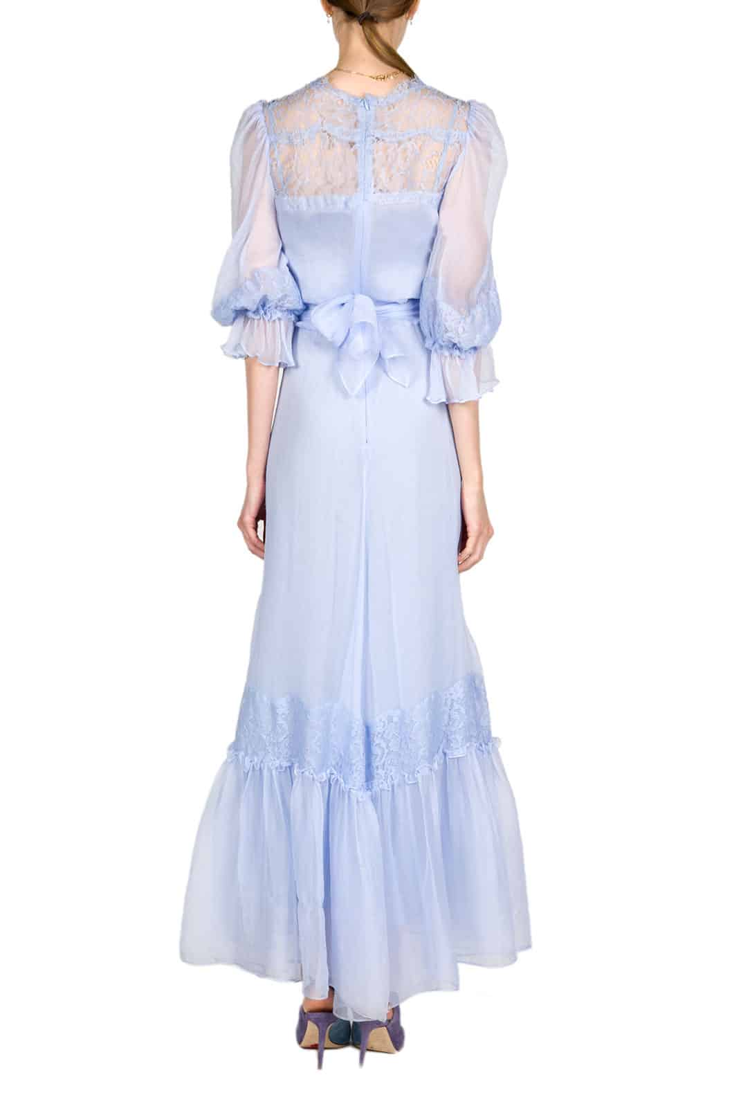 Luisa Beccaria Abito in chiffon decorato in pizzo 2025