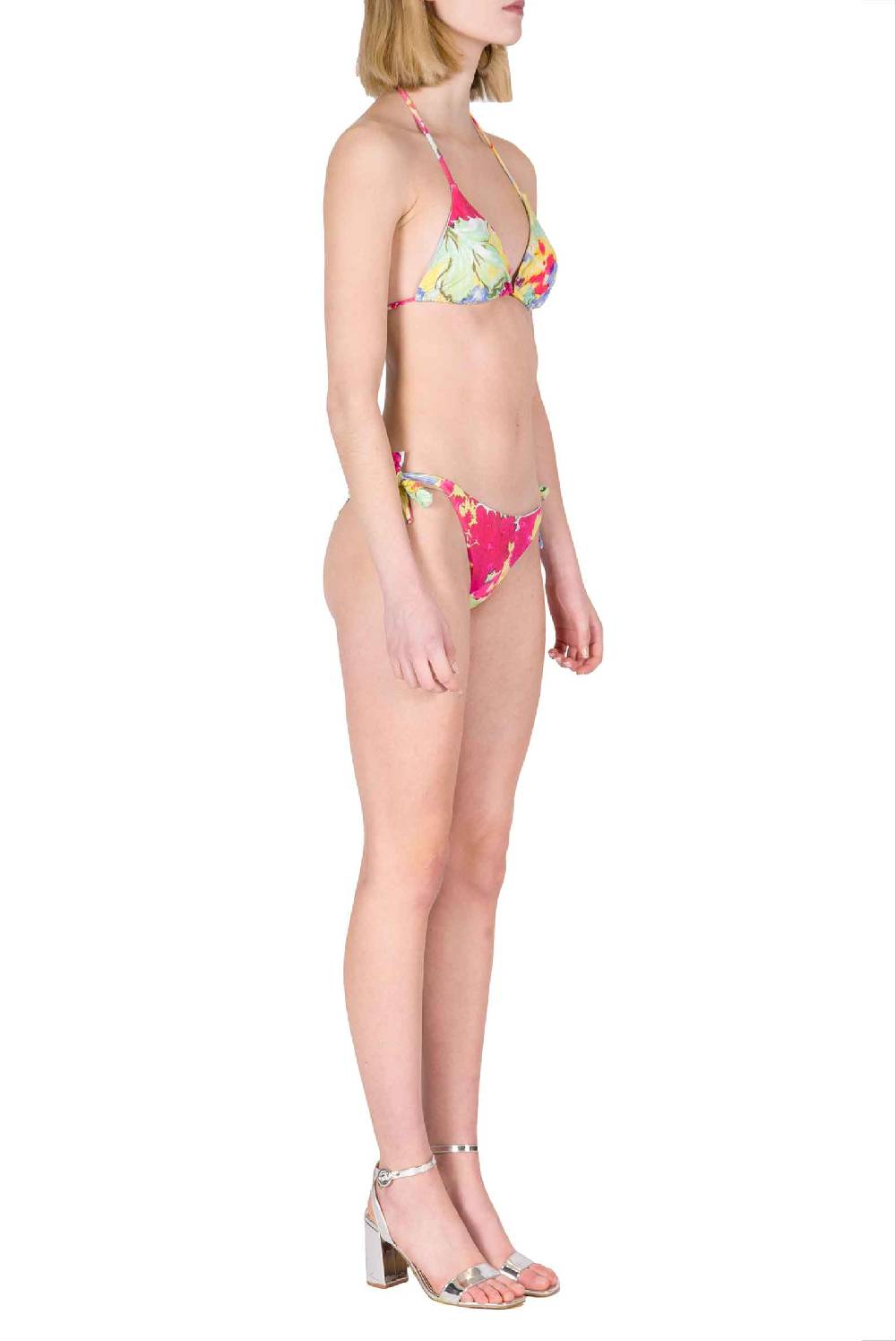 Luisa Beccaria Bikini Triangolo E Slip A Fiori Astratti Qualità