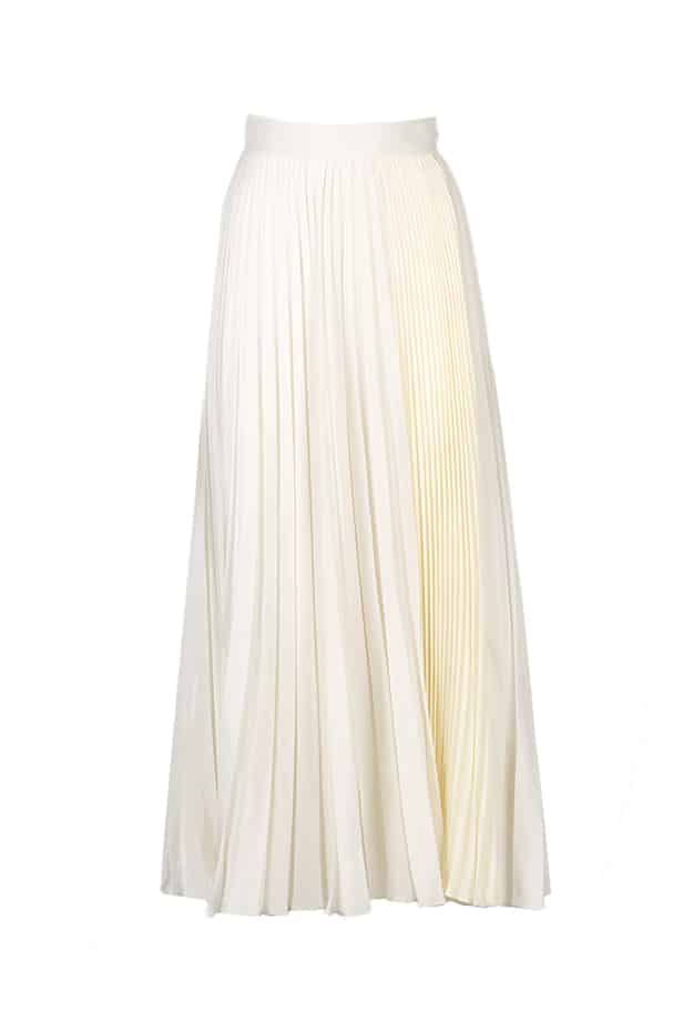 Luisa Beccaria Gonna midi plissettata in crepe de chine Vendita