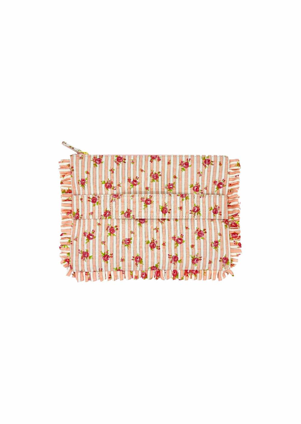 Luisa Beccaria Pochette Piccola a Mano Rose Rigate Rosa Affare Del Giorno