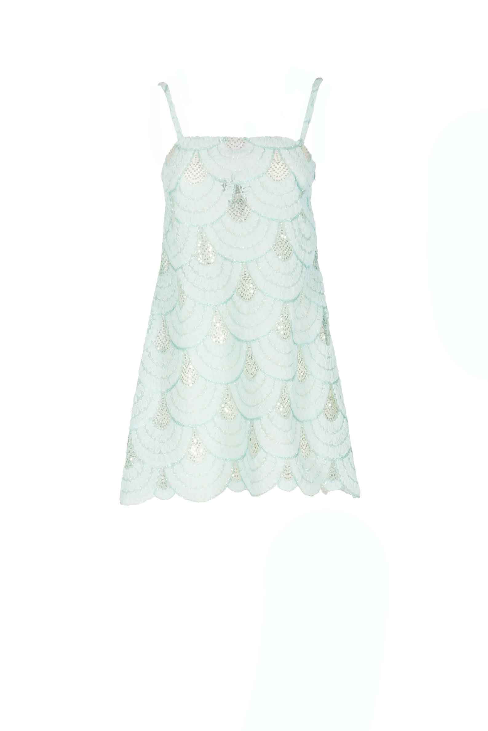 Luisa Beccaria Mini abito in tulle con paillettes Offerta