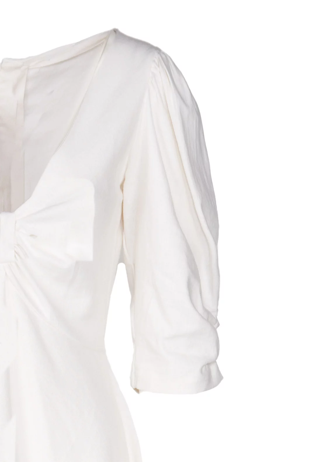Luisa Beccaria Abito Anna in lino bianco elasticizzato Online