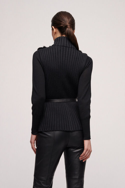 Luisa Spagnoli Mercante - Gilet in eco-pelliccia Nuova
