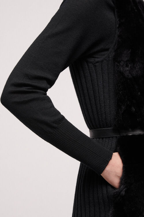 Luisa Spagnoli Mercante - Gilet in eco-pelliccia Nuova