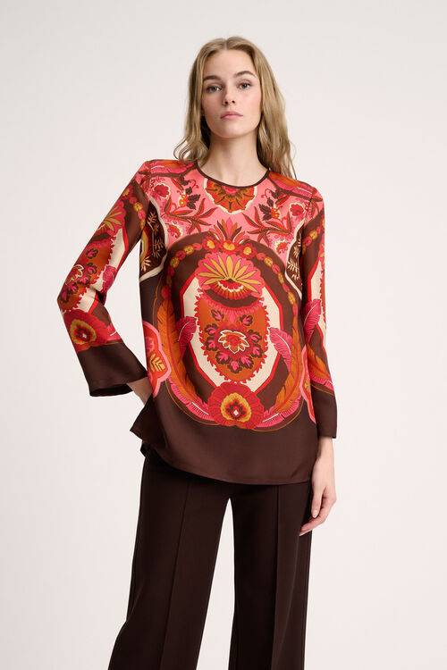Luisa Spagnoli Laccio - Blusa in pura seta Spedizione Gratuita