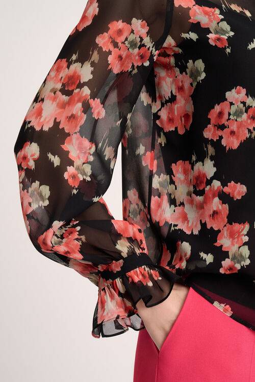 Luisa Spagnoli Lamine - Blusa con volant Offerta