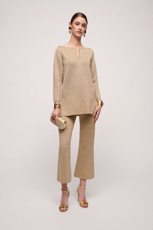 Luisa Spagnoli Zelinda - Pantalone in lurex Spedizione Gratuita