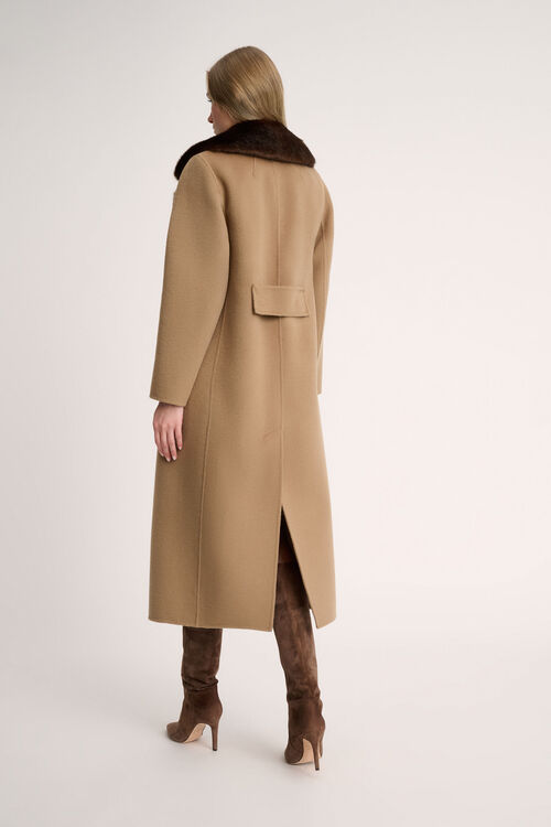 Luisa Spagnoli Sussulto - Cappotto con revers faux fur In Saldo
