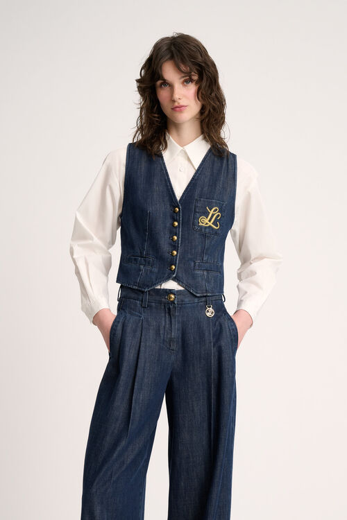 Luisa Spagnoli Scudiero - Gilet in denim In Linea