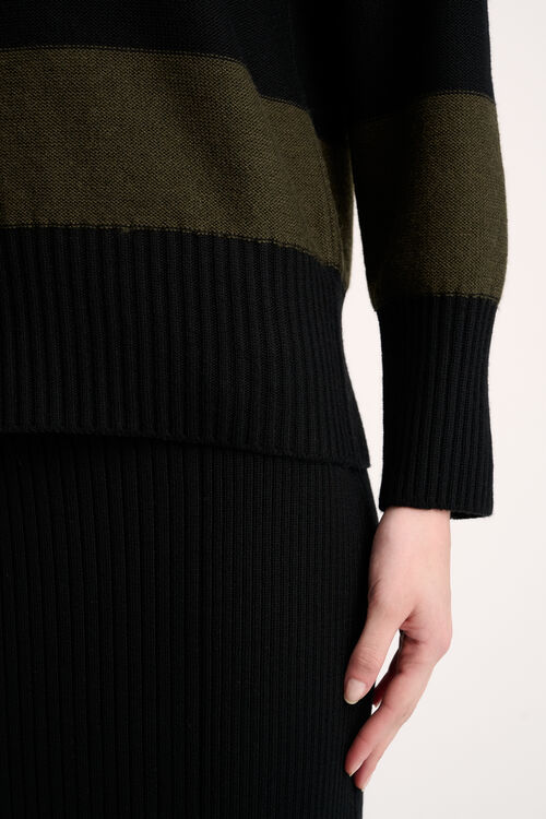Luisa Spagnoli Marsupio - Pullover a righe Economico