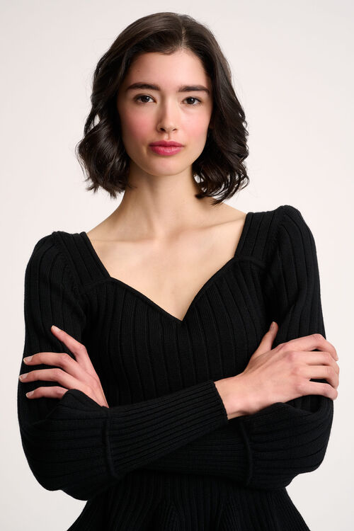 Luisa Spagnoli Merlato - Pullover scollo a cuore Online
