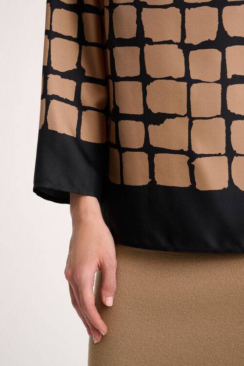 Luisa Spagnoli Leggio - Blusa a quadri Sottocosto