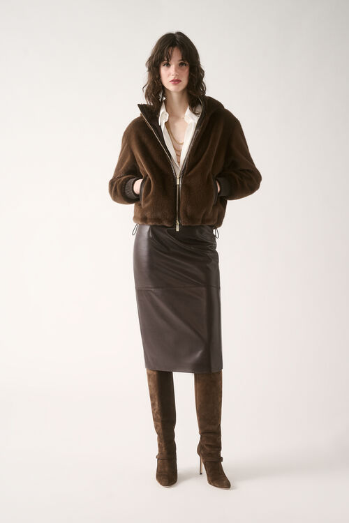 Luisa Spagnoli Fenice - Gonna longuette in pelle Sconto